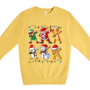 Dabbing Santa Elf Friends Christmas Xmas Dab Premium Crewneck Sweatshirt