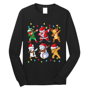 Dabbing Santa Elf Friends Christmas Xmas Dab Long Sleeve Shirt