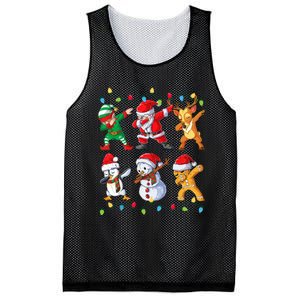 Dabbing Santa Elf Friends Christmas Xmas Dab Mesh Reversible Basketball Jersey Tank