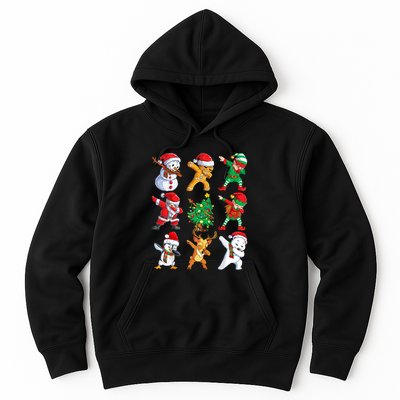 Dabbing Santa Elf Friends Christmas Hoodie