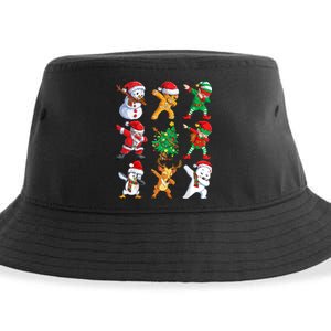 Dabbing Santa Elf Friends Christmas Sustainable Bucket Hat