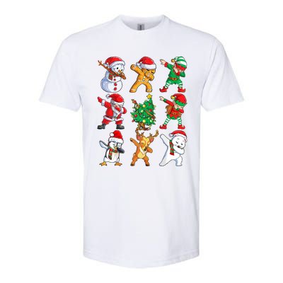 Dabbing Santa Elf Friends Christmas Softstyle® CVC T-Shirt