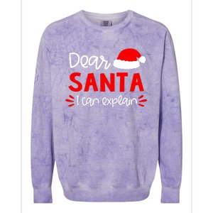 Dear Santa Funny Matching Family Christmas Pajamas Colorblast Crewneck Sweatshirt