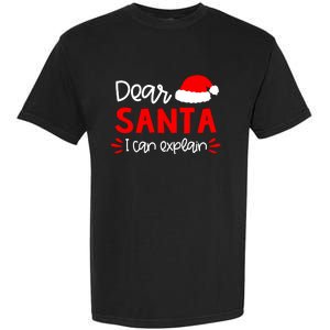 Dear Santa Funny Matching Family Christmas Pajamas Garment-Dyed Heavyweight T-Shirt