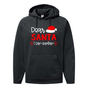 Dear Santa Funny Matching Family Christmas Pajamas Performance Fleece Hoodie