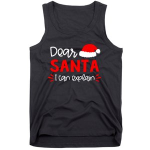 Dear Santa Funny Matching Family Christmas Pajamas Tank Top