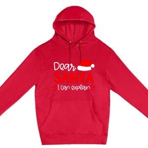 Dear Santa Funny Matching Family Christmas Pajamas Premium Pullover Hoodie