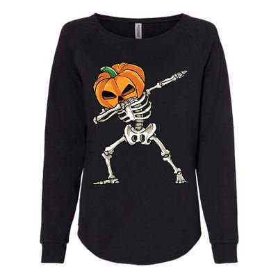 Dabbing Skeleton For Boy Halloween 2024 Womens California Wash Sweatshirt