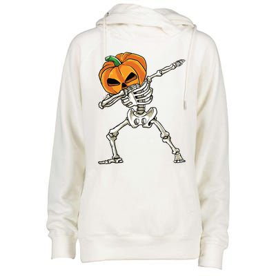 Dabbing Skeleton For Boy Halloween 2024 Womens Funnel Neck Pullover Hood