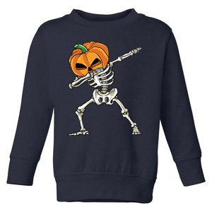 Dabbing Skeleton For Boy Halloween 2024 Toddler Sweatshirt