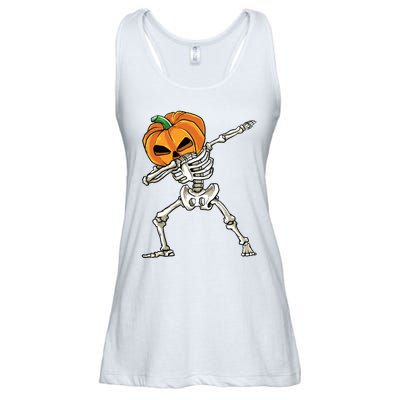 Dabbing Skeleton For Boy Halloween 2024 Ladies Essential Flowy Tank