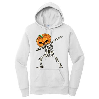 Dabbing Skeleton For Boy Halloween 2024 Women's Pullover Hoodie