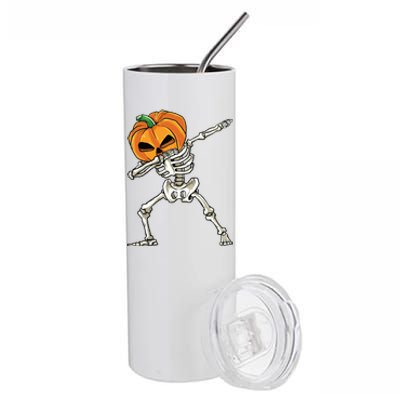 Dabbing Skeleton For Boy Halloween 2024 Stainless Steel Tumbler