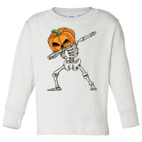 Dabbing Skeleton For Boy Halloween 2024 Toddler Long Sleeve Shirt