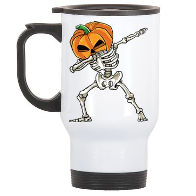 Dabbing Skeleton For Boy Halloween 2024 Stainless Steel Travel Mug