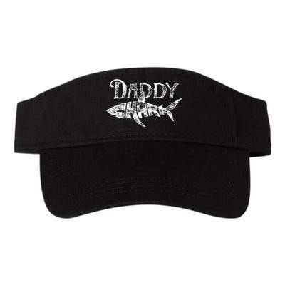 Daddy Shark Fathers Day Gifts Family Matching Dad Valucap Bio-Washed Visor