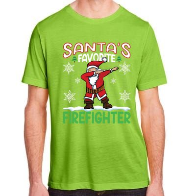 Dab Santas Favorite Firefighter Christmas Santa Dabbing Funny Gift Adult ChromaSoft Performance T-Shirt