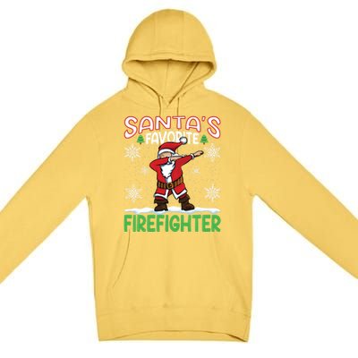 Dab Santas Favorite Firefighter Christmas Santa Dabbing Funny Gift Premium Pullover Hoodie