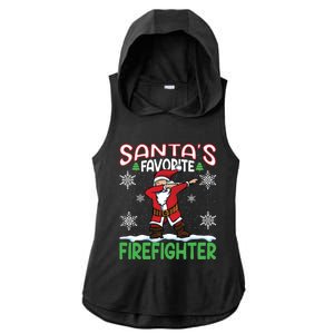 Dab Santas Favorite Firefighter Christmas Santa Dabbing Funny Gift Ladies PosiCharge Tri-Blend Wicking Draft Hoodie Tank