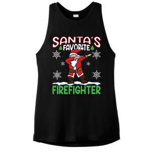 Dab Santas Favorite Firefighter Christmas Santa Dabbing Funny Gift Ladies PosiCharge Tri-Blend Wicking Tank