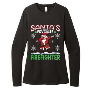 Dab Santas Favorite Firefighter Christmas Santa Dabbing Funny Gift Womens CVC Long Sleeve Shirt