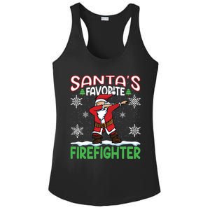 Dab Santas Favorite Firefighter Christmas Santa Dabbing Funny Gift Ladies PosiCharge Competitor Racerback Tank