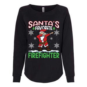 Dab Santas Favorite Firefighter Christmas Santa Dabbing Funny Gift Womens California Wash Sweatshirt