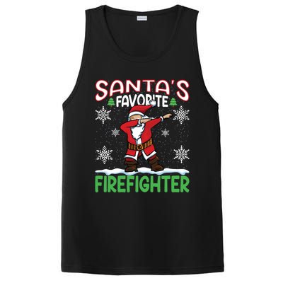 Dab Santas Favorite Firefighter Christmas Santa Dabbing Funny Gift PosiCharge Competitor Tank