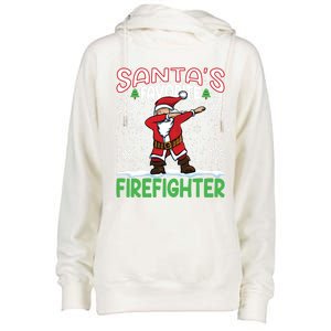 Dab Santas Favorite Firefighter Christmas Santa Dabbing Funny Gift Womens Funnel Neck Pullover Hood