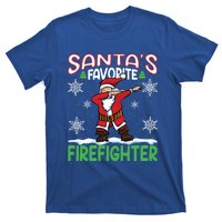 Dab Santas Favorite Firefighter Christmas Santa Dabbing Funny Gift T-Shirt