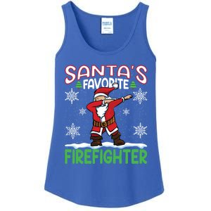 Dab Santas Favorite Firefighter Christmas Santa Dabbing Funny Gift Ladies Essential Tank