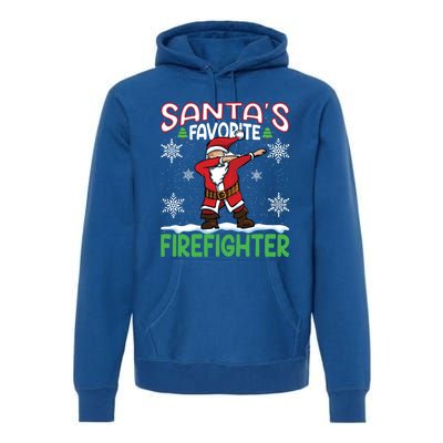 Dab Santas Favorite Firefighter Christmas Santa Dabbing Funny Gift Premium Hoodie