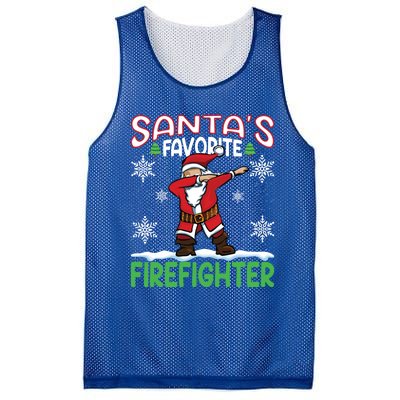 Dab Santas Favorite Firefighter Christmas Santa Dabbing Funny Gift Mesh Reversible Basketball Jersey Tank