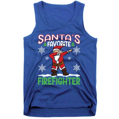 Dab Santas Favorite Firefighter Christmas Santa Dabbing Funny Gift Tank Top