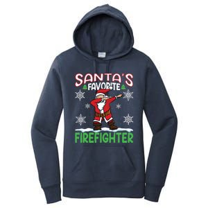 Dab Santas Favorite Firefighter Christmas Santa Dabbing Funny Gift Women's Pullover Hoodie