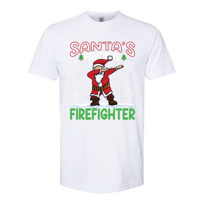 Dab Santas Favorite Firefighter Christmas Santa Dabbing Funny Gift Softstyle CVC T-Shirt