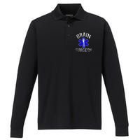 Drain Surgeon Funny Plumber And Pipefitter Performance Long Sleeve Polo