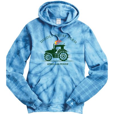 Diddly Squat Farm Green Tractor Farmer Tie Dye Hoodie