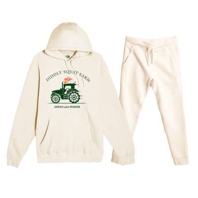 Diddly Squat Farm Green Tractor Farmer Premium Hooded Sweatsuit Set