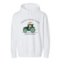 Diddly Squat Farm Green Tractor Farmer Garment-Dyed Fleece Hoodie