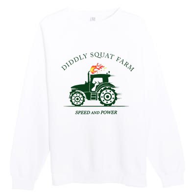 Diddly Squat Farm Green Tractor Farmer Premium Crewneck Sweatshirt