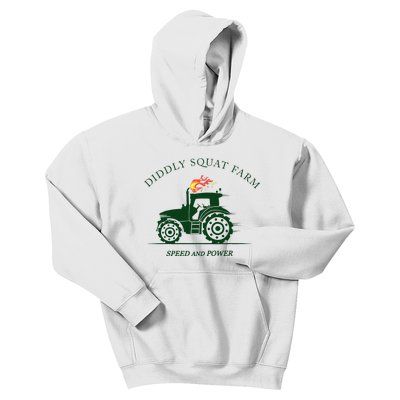 Diddly Squat Farm Green Tractor Farmer Kids Hoodie