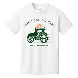 Diddly Squat Farm Green Tractor Farmer Kids T-Shirt