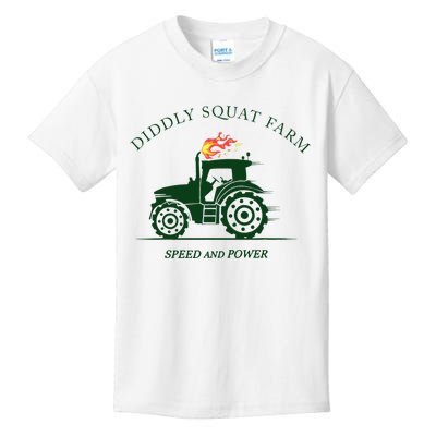 Diddly Squat Farm Green Tractor Farmer Kids T-Shirt