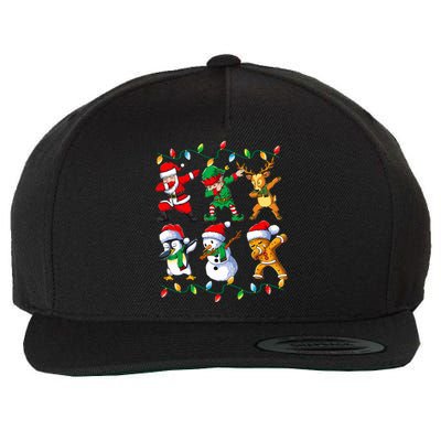 Dabbing Santa Friends Xmas Gifts Christmas Wool Snapback Cap