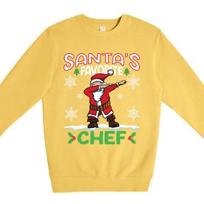 Dab Santas Favorite Chef Christmas Santa Dabbing Gift Premium Crewneck Sweatshirt