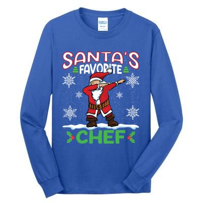 Dab Santas Favorite Chef Christmas Santa Dabbing Gift Tall Long Sleeve T-Shirt