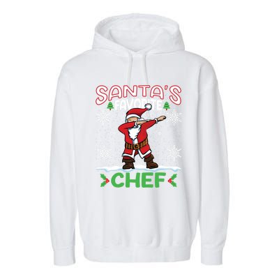 Dab Santas Favorite Chef Christmas Santa Dabbing Gift Garment-Dyed Fleece Hoodie