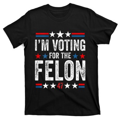 Double Sided Front And Back IM Voting Convicted Felon 2024 T-Shirt