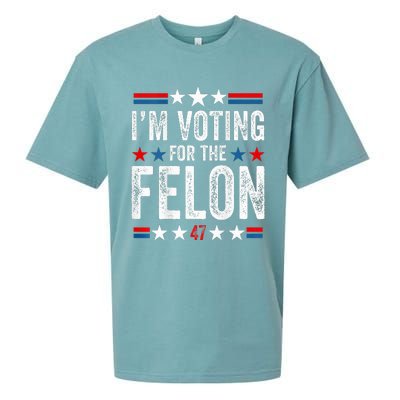 Double Sided Front And Back IM Voting Convicted Felon 2024 Sueded Cloud Jersey T-Shirt